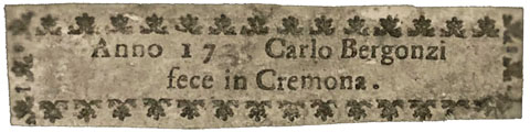 “Baron Knoop”白貢齊小提琴的 1735 年原始標(biāo)簽
